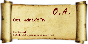Ott Adrián névjegykártya
