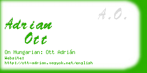 adrian ott business card